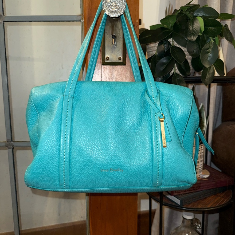 Vera Bradley Turquoise Satchel leather Mallory